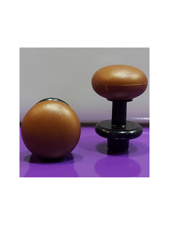 Italian Furniture Knob Eureka 11697-000-acc1 Black Matte Brown D.16