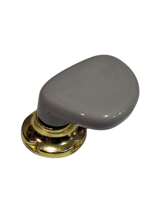 Italienischer Möbelknopf Acm 11424-000-ino1 Gold-Grau Durchmesser 30