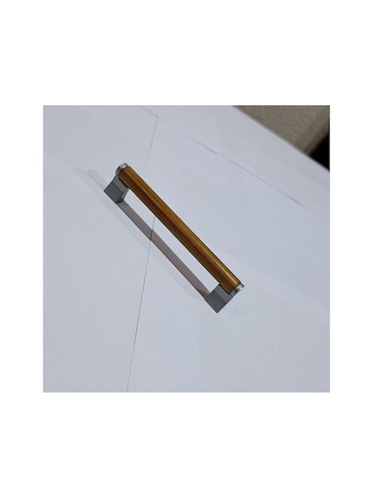 Wooden Italian Furniture Handle Eureka 11678-128-10c Size 12.8cm Zamak Wood