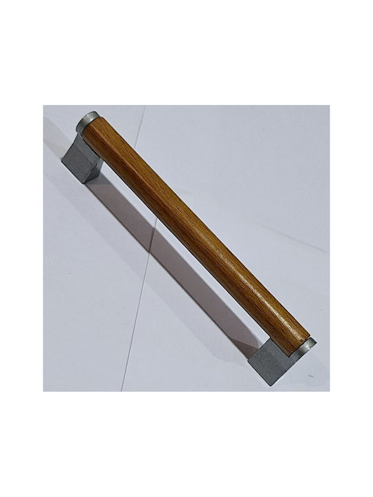 Wooden Italian Furniture Handle Eureka 11677-096-10c Size 9.6cm Zamak Wood