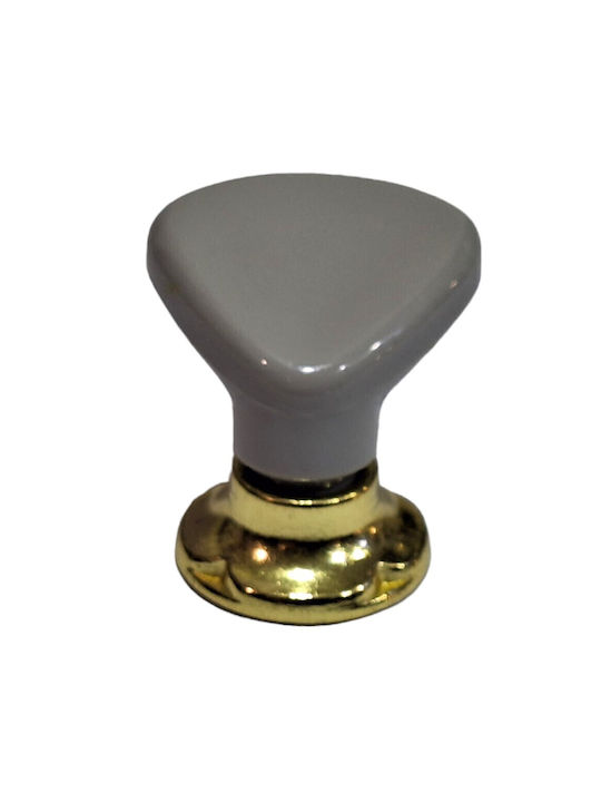 Italienischer Möbelknopf Acm 11424-000-ino1 Gold-Grau Durchmesser 30