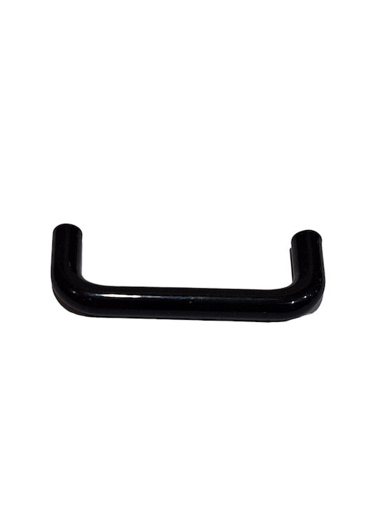 Italian Furniture Handle Eureka 11692-096-ino Black Matte Size 9.6cm