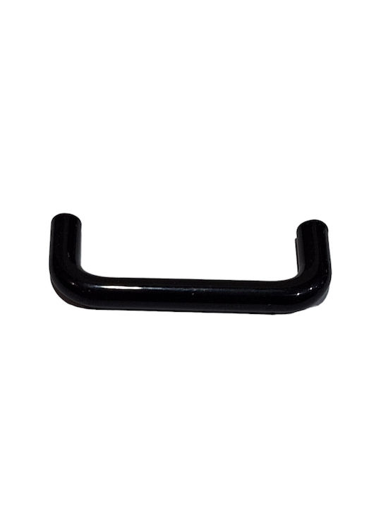 Italian Furniture Handle Eureka 11692-096-ino Black Matte Size 9.6cm