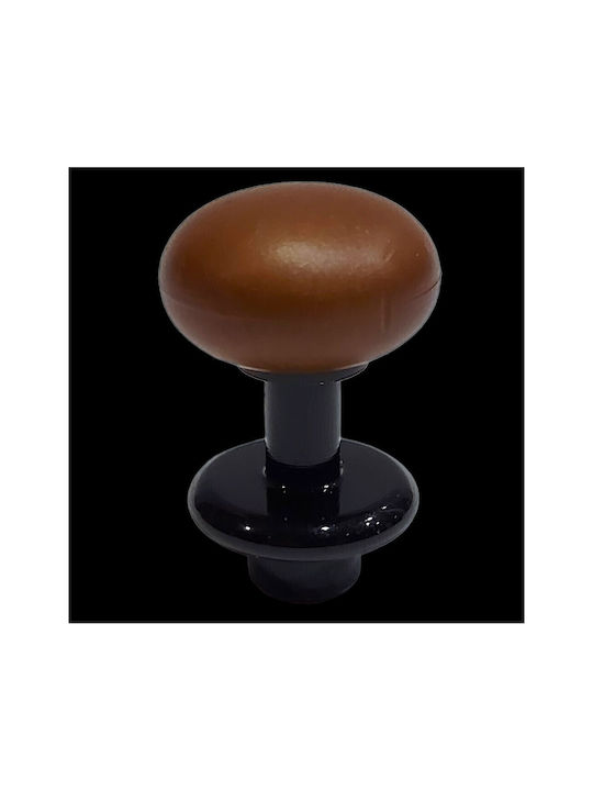 Italian Furniture Knob Eureka 11697-000-acc1 Black Matte Brown D.16