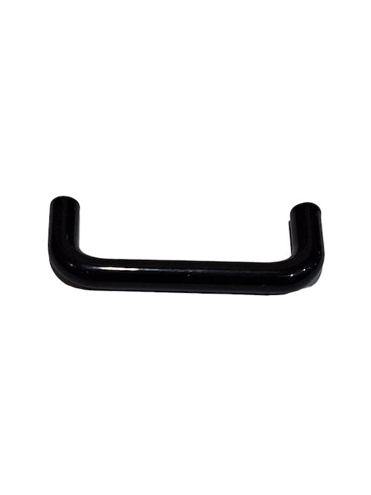 Italian Furniture Handle Eureka 11692-096-ino Black Matte Size 9.6cm