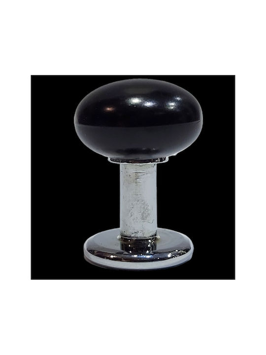 Italian Furniture Knob Eureka 11701-000-acc1 Black Chrome Glossy Ø16