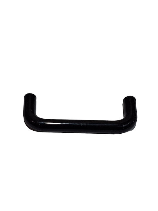 Italian Furniture Handle Eureka 11692-096-ino Black Matte Size 9.6cm