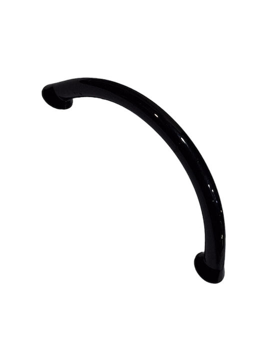 Italian Furniture Handle Eureka 11693-096-ino Black Glossy Size 9.6cm