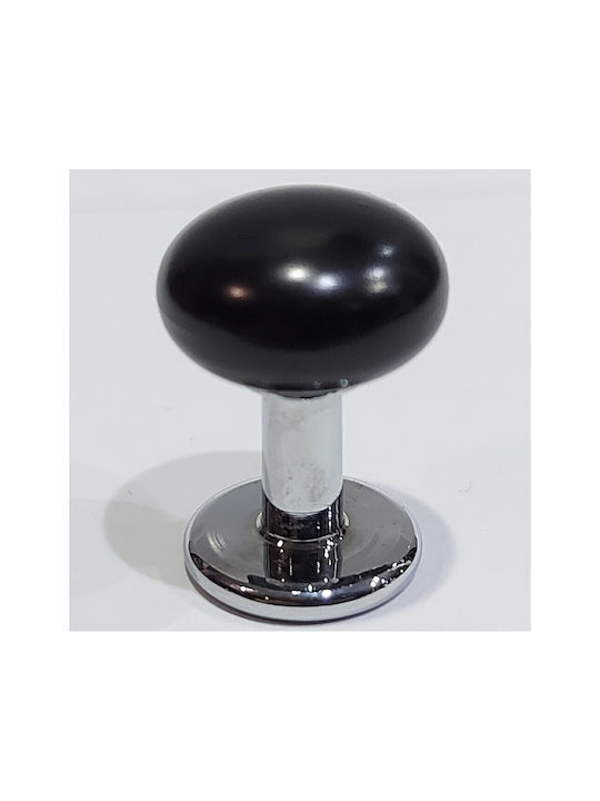 Italian Furniture Knob Eureka 11701-000-acc1 Black Chrome Glossy Ø16