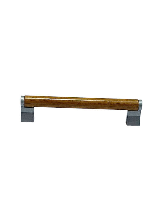 Wooden Italian Furniture Handle Eureka 11678-128-10c Size 12.8cm Zamak Wood