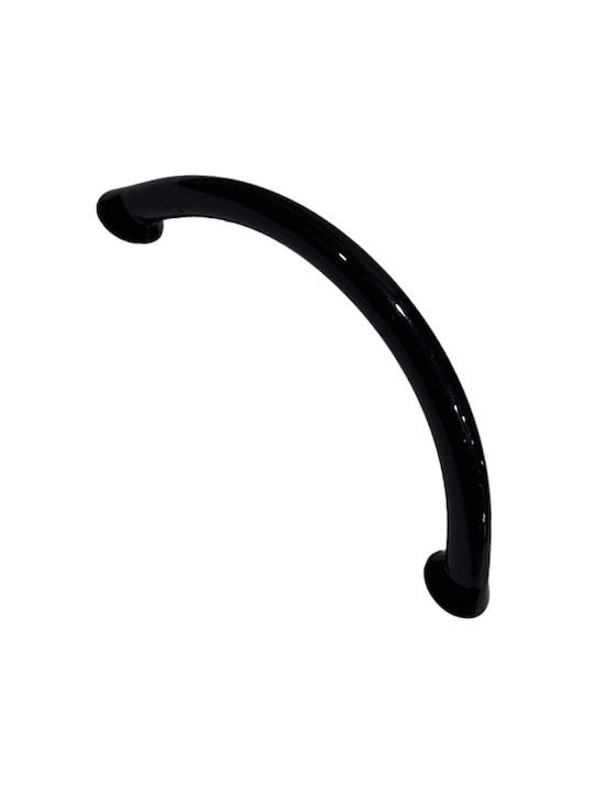 Italian Furniture Handle Eureka 11693-096-ino Black Glossy Size 9.6cm