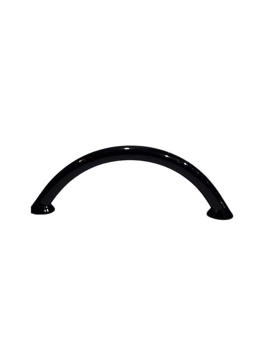 Italian Furniture Handle Eureka 11693-096-ino Black Glossy Size 9.6cm
