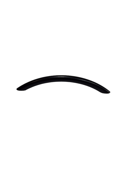 Italian Furniture Handle Eureka 11691-192-ino Black Matte Size 19.2cm