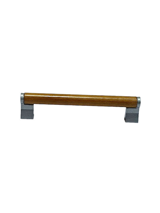 Wooden Italian Furniture Handle Eureka 11678-128-10c Size 12.8cm Zamak Wood
