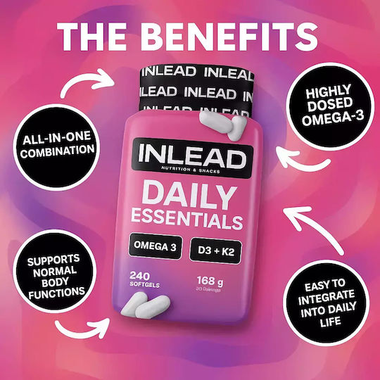 Inlead Nutrition Daily Essentials Витамин за Здравето на костите 1000мг 240 капси
