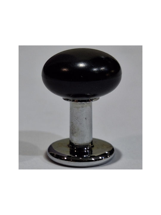 Italian Furniture Knob Eureka 11701-000-acc1 Black Chrome Glossy Ø16