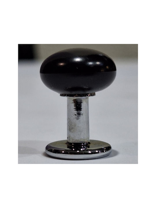 Italian Furniture Knob Eureka 11701-000-acc1 Black Chrome Glossy Ø16