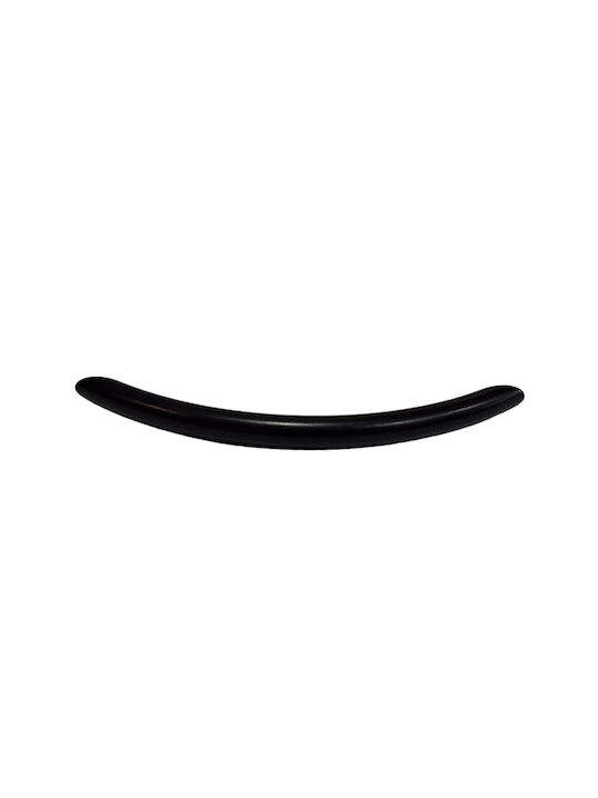 Italian Furniture Handle Eureka 11691-192-ino Black Matte Size 19.2cm