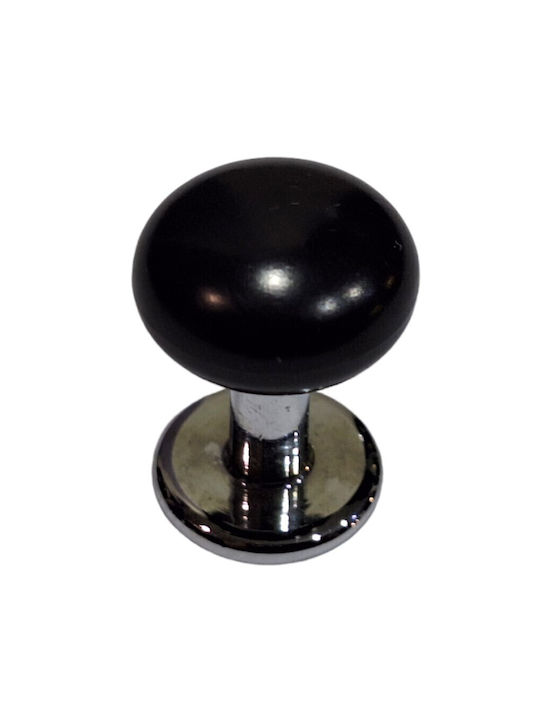 Italian Furniture Knob Eureka 11701-000-acc1 Black Chrome Glossy Ø16