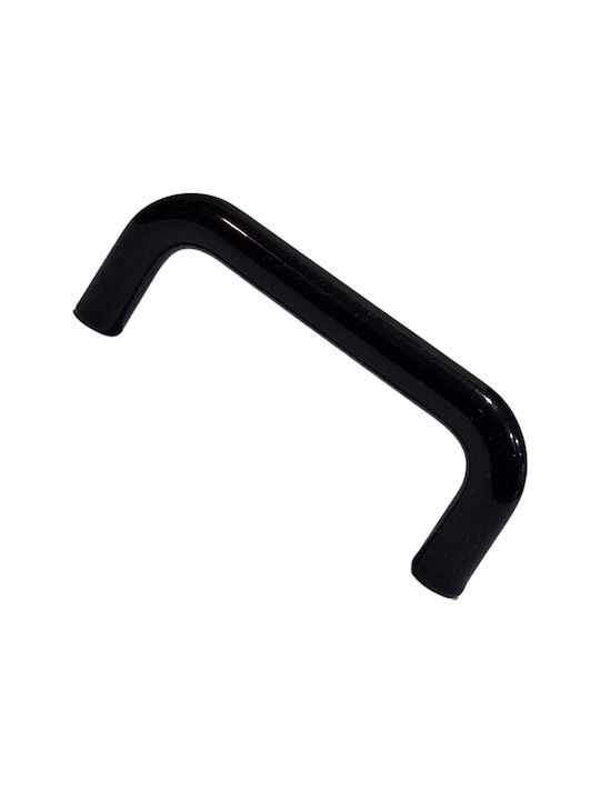 Italian Furniture Handle Eureka 11692-096-ino Black Matte Size 9.6cm