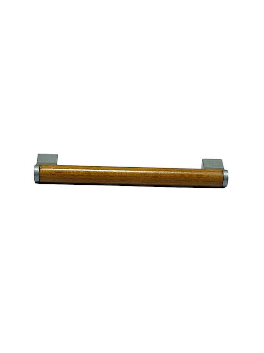 Wooden Italian Furniture Handle Eureka 11678-128-10c Size 12.8cm Zamak Wood