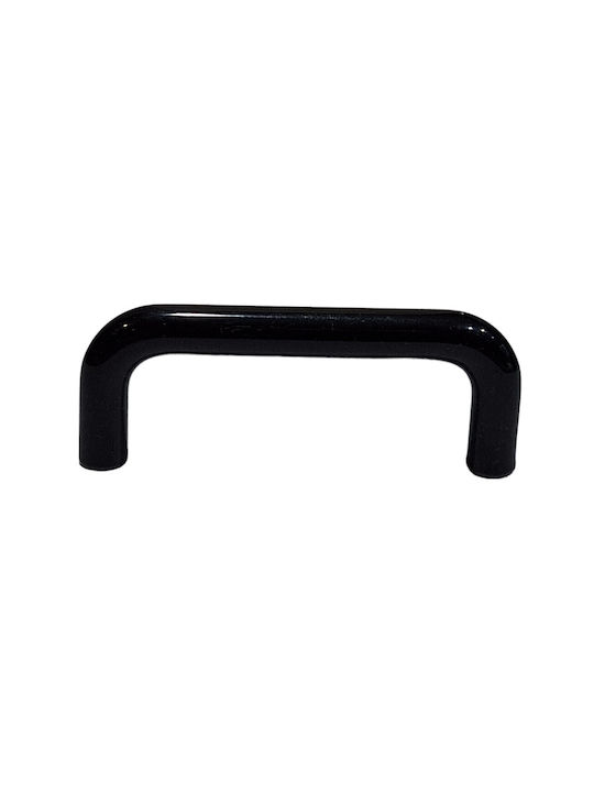 Italian Furniture Handle Eureka 11692-096-ino Black Matte Size 9.6cm