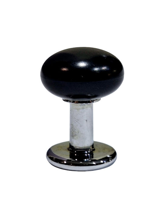 Italian Furniture Knob Eureka 11701-000-acc1 Black Chrome Glossy Ø16