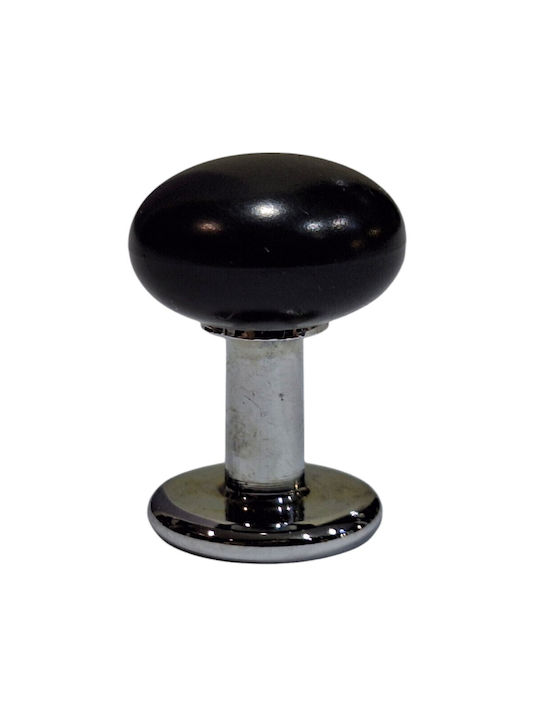 Italian Furniture Knob Eureka 11701-000-acc1 Black Chrome Glossy Ø16
