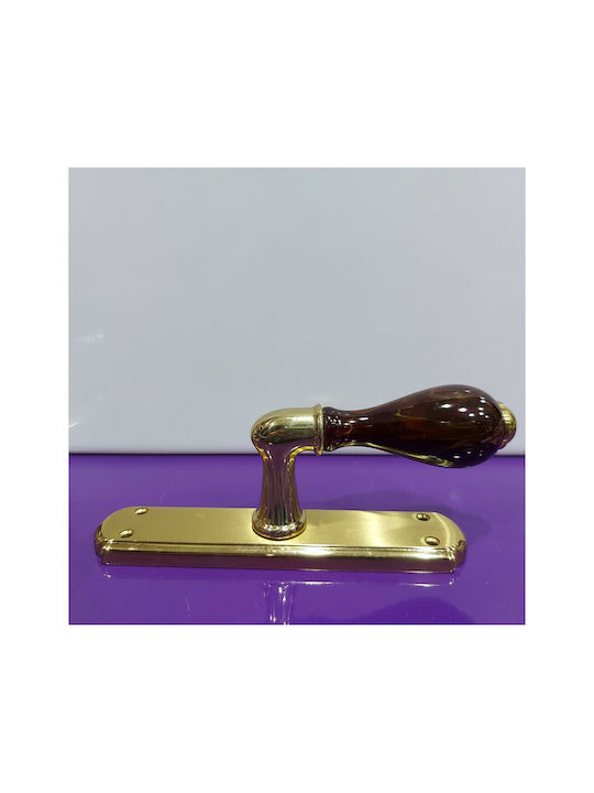 Italienischer Messing-Fenstergriff Valli&valli 4747-20a1 Gold Hochglanz-Matt Maße 175×38×76mm