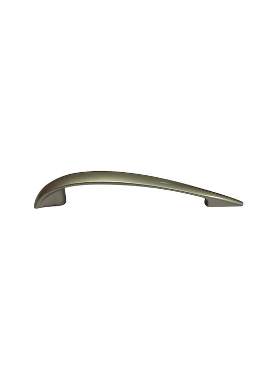 Italian Furniture Handle Eureka 11729-128-por Plastic Nickel Matt Size 12.8cm