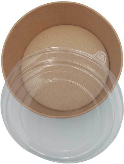 Black Salad Bowl 1200ml PET Lid 50pcs