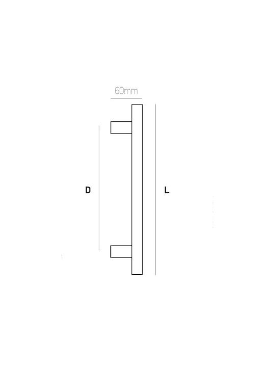 Türgriff Vordertür Best 13a Eloxiertes Aluminium Gesamtlänge 2000mm
