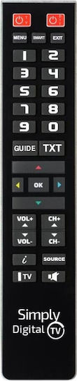 Superior Electronics Universal Τηλεχειριστήριο SUPTPB015 για Τηλεοράσεις 8054242080063