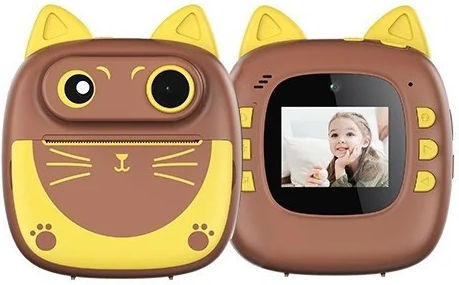 D6 Compact Φωτογραφική Μηχανή 20MP με Οθόνη 2" Θερμικής Εκτύπωσης Καφέ