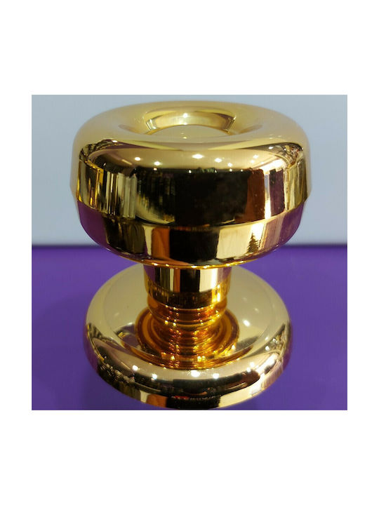 Italian Bronze Front Door Knob Mandelli 4856-oro 24k Gold Plated Dimensions 70×70×71 Mm