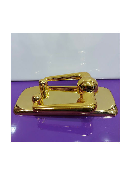 Mandelli 4936-24k Italienisches Messing Türklopfer 24k Vergoldet 165×95×50 Mm