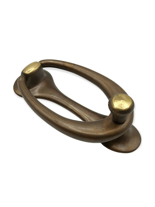 Front Door Knocker Italian Brass Mandelli 4939-brz1 Bronze Satin Dimensions 148×75×50 Mm