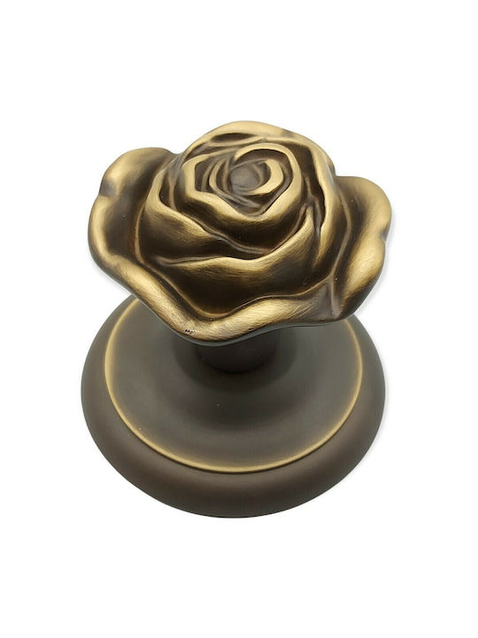 Ιταλικό Ορειχάλκινο Μπούλ Εξώπορτας Linea Cali 10501-oro1 Μπρονζε Σατινε Διαστάσεις 80×80×70 Mm