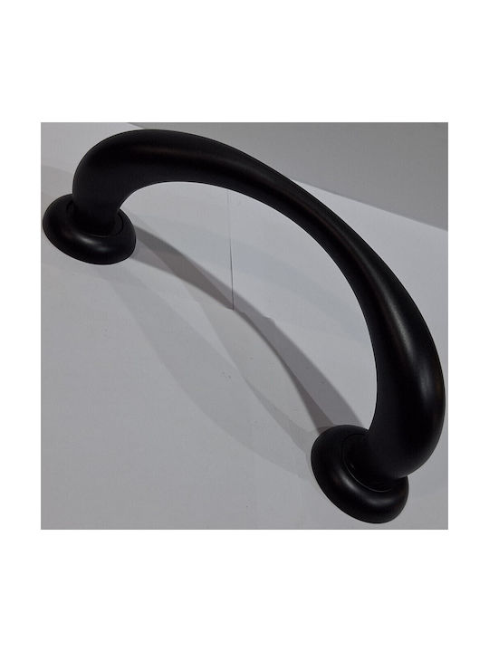 Italian Brass Front Door Handle Mariani 4247-180-mab1 Black Matte Size 18.0cm