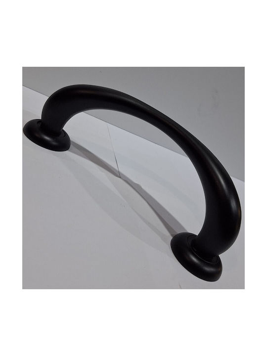 Italian Brass Front Door Handle Mariani 4247-180-mab1 Black Matte Size 18.0cm