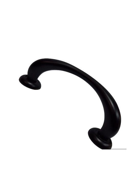 Italian Brass Front Door Handle Mariani 4247-180-mab1 Black Matte Size 18.0cm