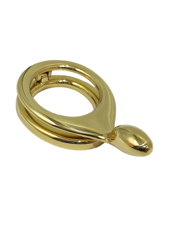 Ρόπτρο Εξώπορτας Ορειχάλκινο Ιταλικό Mandelli 11196-oro1 Χρυσο Γυαλιστερο Διαστάσεις 150 × 87 × 48 Mm