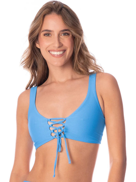 Set Bikini Τριγωνάκι Ψηλόμεσο Stone Blue