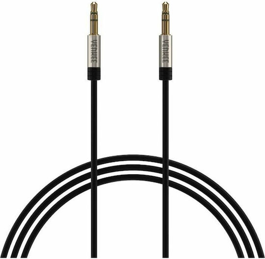 Yenkee 3,5mm Klinkenkabel 3,5mm Stecker - 3,5mm Stecker Silber 1m YCA 201 BSR