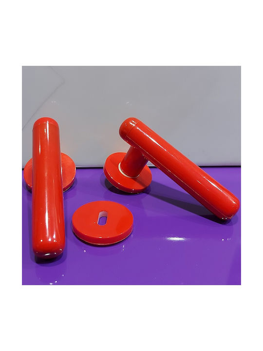 Италианска Пластмасова Ръкохватка За Врата Eureka 11704-000-pla1 Червена