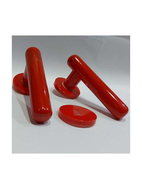 Италианска Пластмасова Ръкохватка За Врата Eureka 11704-000-pla1 Червена