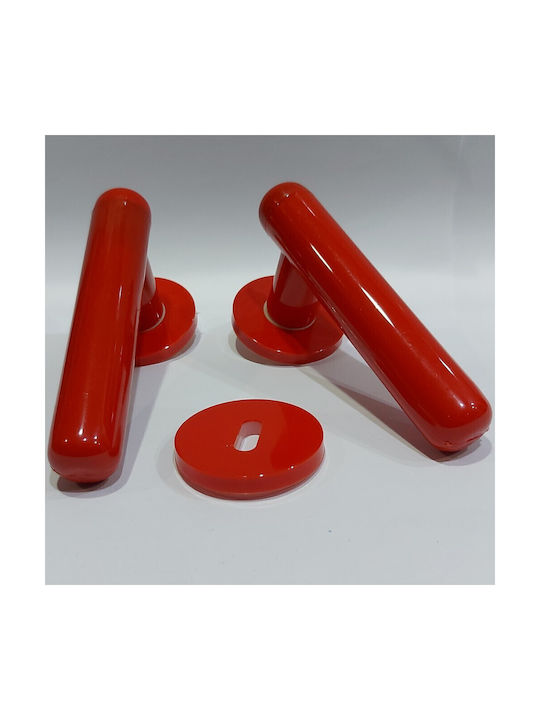 Италианска Пластмасова Ръкохватка За Врата Eureka 11704-000-pla1 Червена