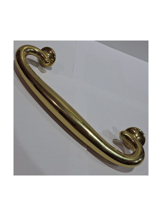 Italienischer Messing-Türgriff Valli&valli 4915-oro1 Gold Hochglanz Größe 17,0cm