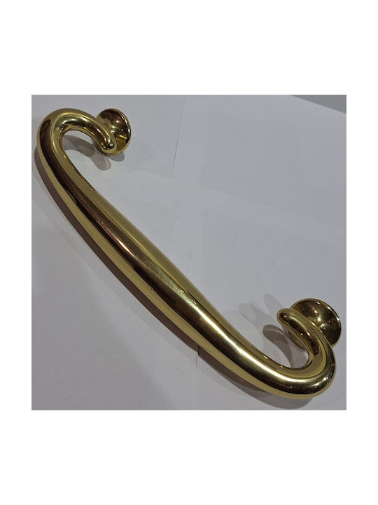 Italienischer Messing-Türgriff Valli&valli 4915-oro1 Gold Hochglanz Größe 17,0cm