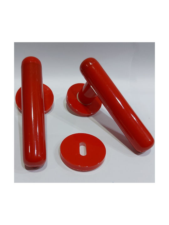 Италианска Пластмасова Ръкохватка За Врата Eureka 11704-000-pla1 Червена